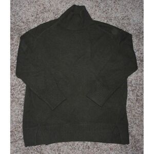 Vince Women's Turtleneck Sweater M Dark Brown Ribbed Knit Long Sleeve